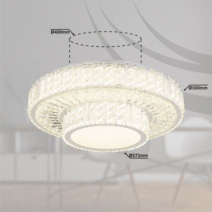 Globo - LED dæmpbart loftlampe LED/50W/230V 2700-6000K Ø 50 cm + fjernbetjening