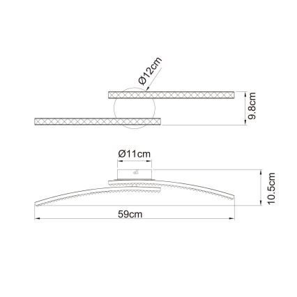 Globo - LED loftlampe til badeværelse 2xLED/6W/230V IP44