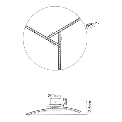 Globo - LED loftlampe til badeværelse 3xLED/6W/230V IP44