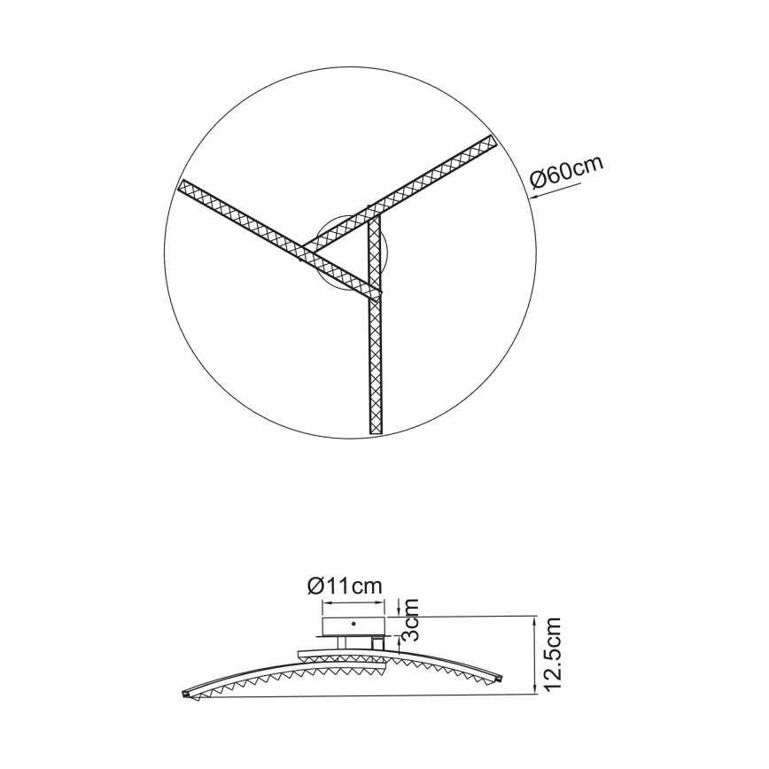 Globo - LED loftlampe til badeværelse 3xLED/6W/230V IP44