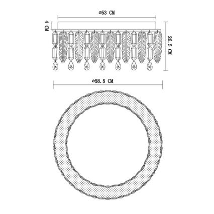 Globo - LED loftlampe LED/58W/230V 2700-6000K Ø 58,5 cm + fjernbetjening