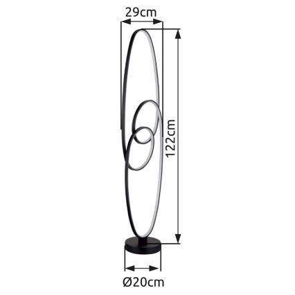 Globo - LED gulvlampe LED/39W/230V 2700/4000/6500K
