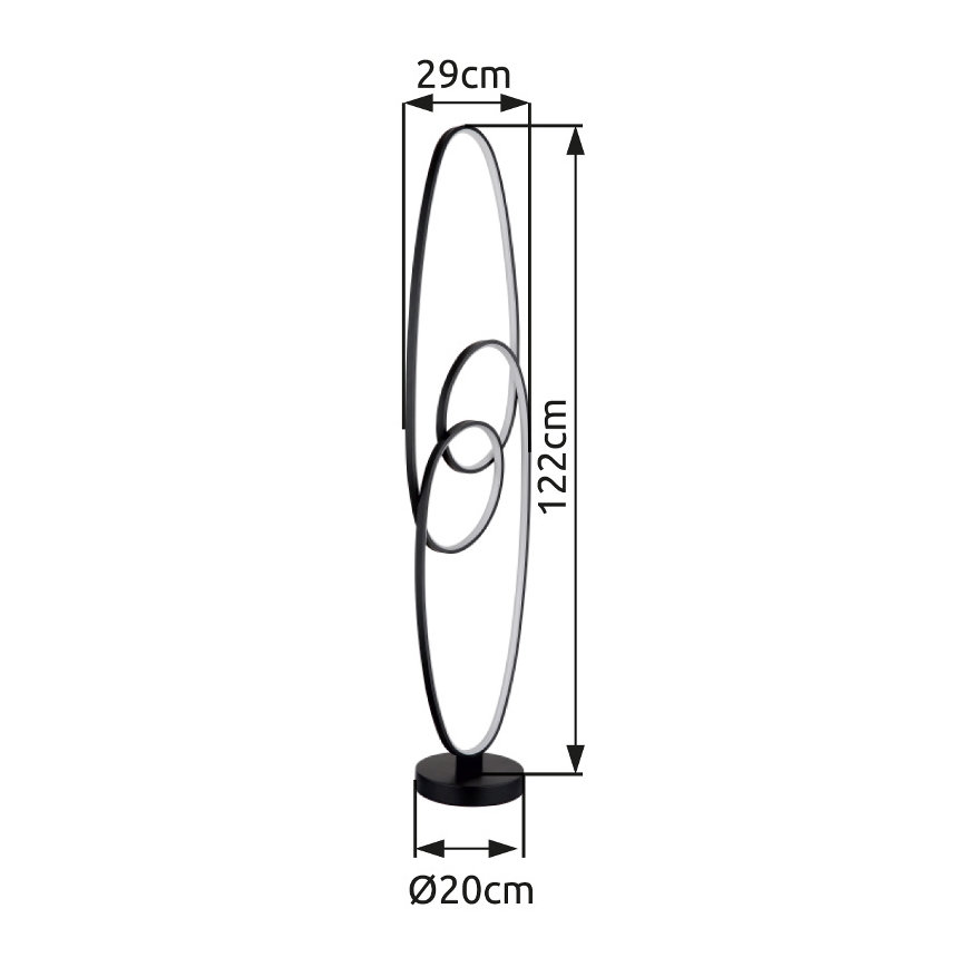 Globo - LED gulvlampe LED/39W/230V 2700/4000/6500K