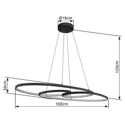 Globo - LED pendel LED/39W/230V 2700/4000/6500K