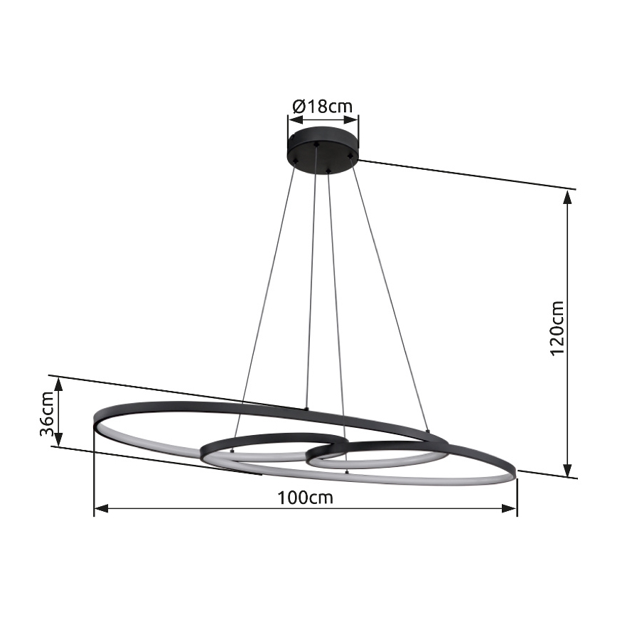 Globo - LED pendel LED/39W/230V 2700/4000/6500K