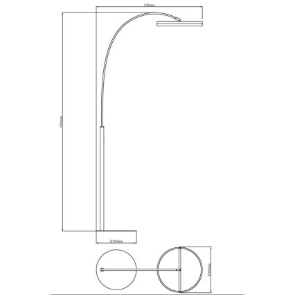 Globo - LED Dæmpbar berøringsaktiveret gulvlampe LED/24W/230V 3000/4000/6000K