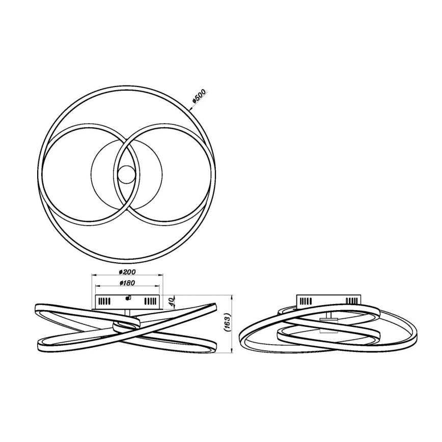 Globo - LED loftlampe LED/40W/230V 3000K guldfarvet/sort