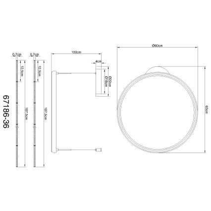 Globo - LED pendel dæmpbar LED/36W/230V 2700-6000K sort + fjernbetjening