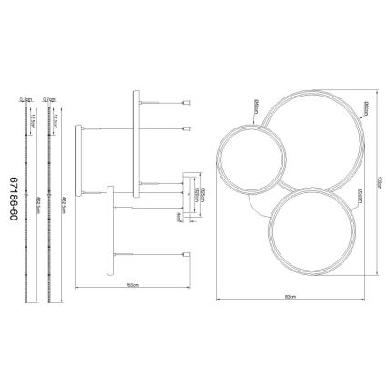 Globo - LED pendel dæmpbar LED/55W/230V 2700-6000K sort + fjernbetjening