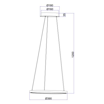 Globo - LED pendel LED/19W/230V