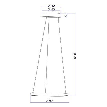 Globo - LED pendel LED/19W/230V