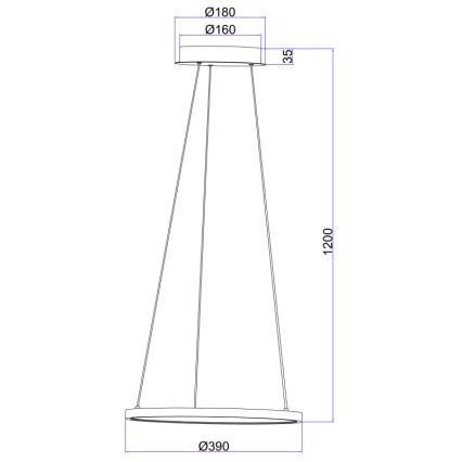 Globo - LED pendel LED/19W/230V