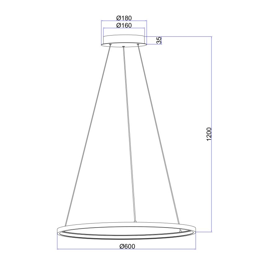 Globo - LED lysekrone i snor LED/29W/230V