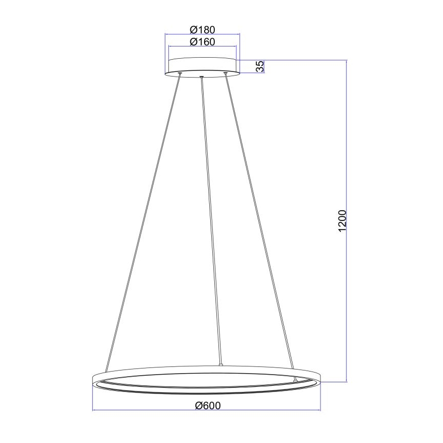 Globo - LED lysekrone i snor LED/29W/230V