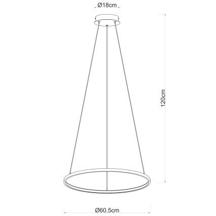 Globo - LED pendel LED/29W/230V brun