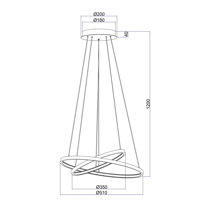 Globo - LED pendel dæmpbar 2xLED/21W/230V