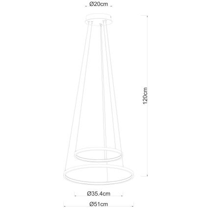 Globo - LED pendel dæmpbar 2xLED/21W/230V brun