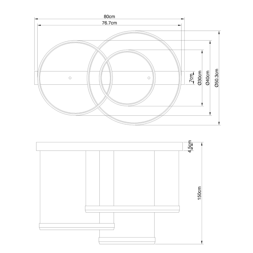 Globo - LED pendel dæmpbar LED/55W/230V 2700-6000K + fjernbetjening