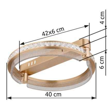 Globo - LED Loftlampe i krystal dæmpbar LED/36W/230V 2700K-6000K + fjernbetjening
