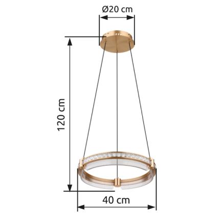 Globo - LED krystalpendel dæmpbar LED/36W/230V 2700K-6000K + fjernbetjening