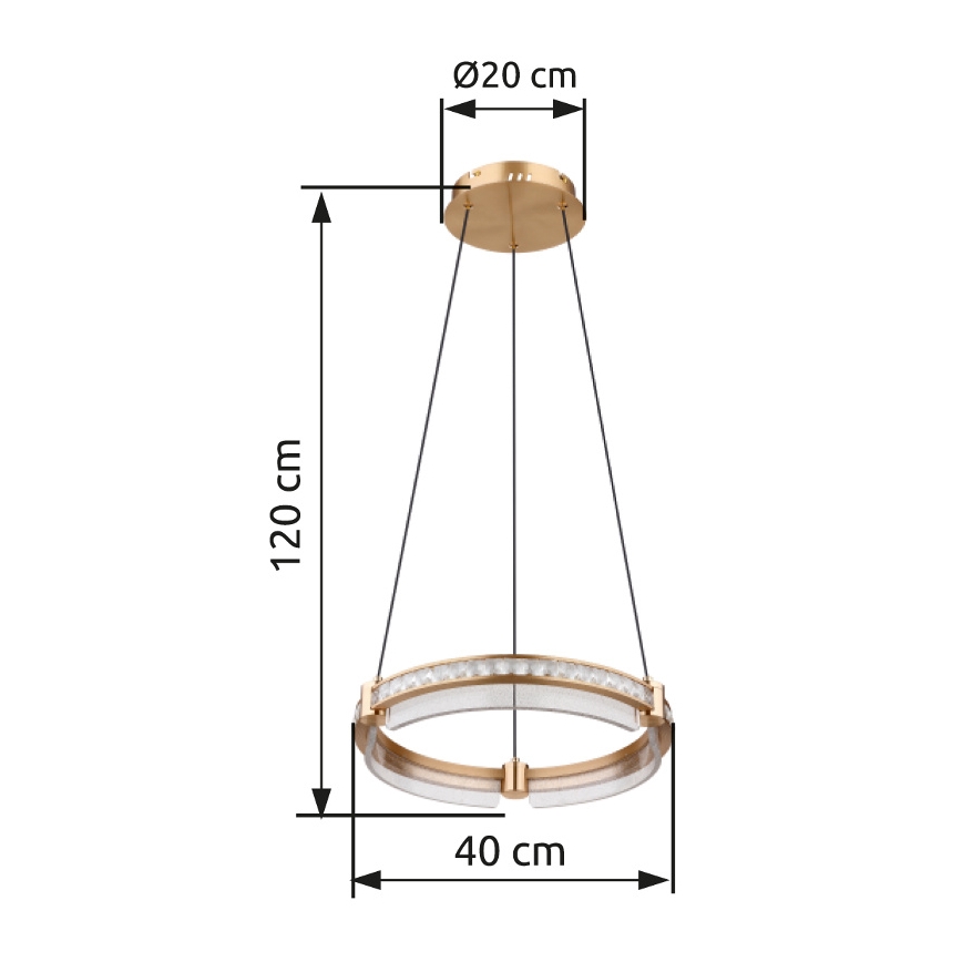 Globo - LED krystalpendel dæmpbar LED/36W/230V 2700K-6000K + fjernbetjening