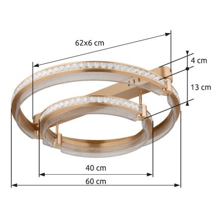 Globo - LED loftlampe dæmpbar LED/78W/230V 2700K-6000K + fjernbetjening