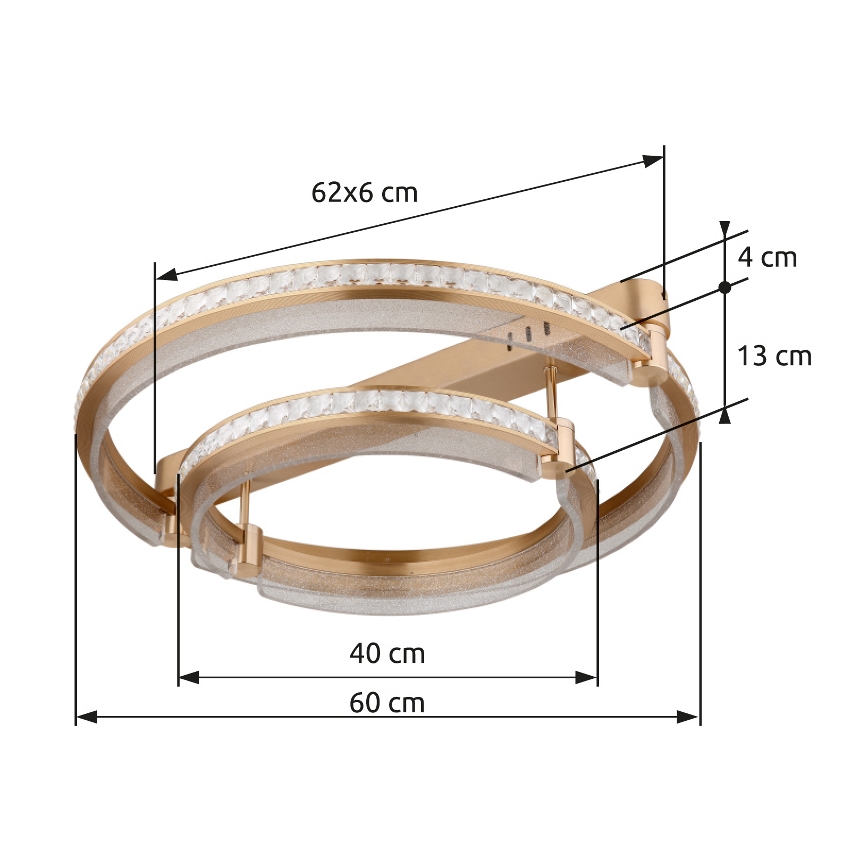 Globo - LED loftlampe dæmpbar LED/78W/230V 2700K-6000K + fjernbetjening