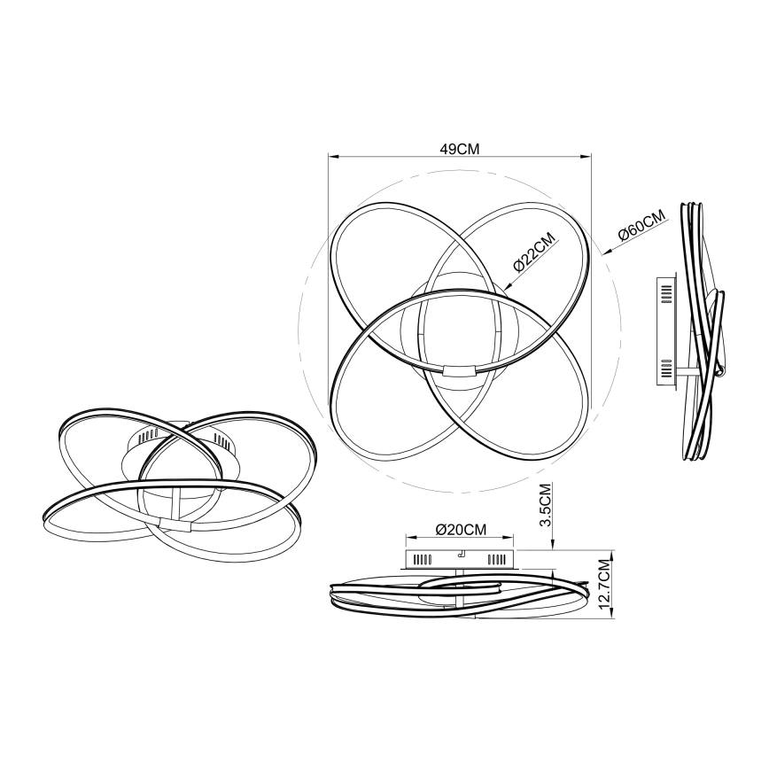 Globo - LED loftlampe LED/30W/230V