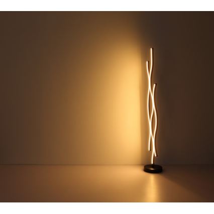 Globo - LED gulvlampe LED/28W/230V 3000K sort/guldfarvet