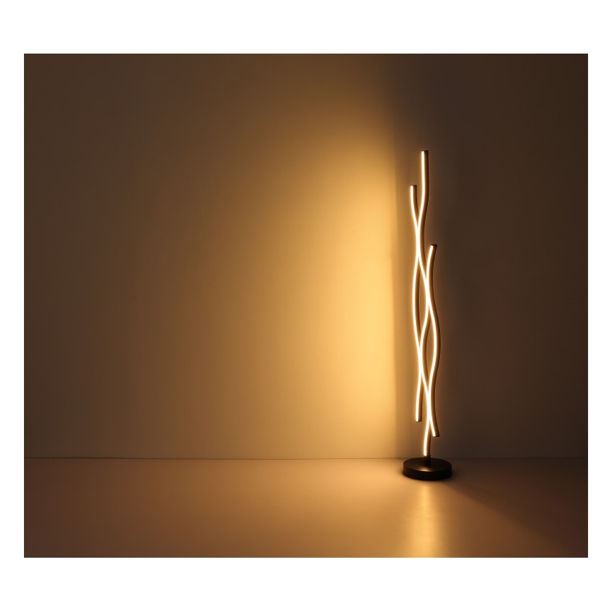 Globo - LED gulvlampe LED/28W/230V 3000K sort/guldfarvet