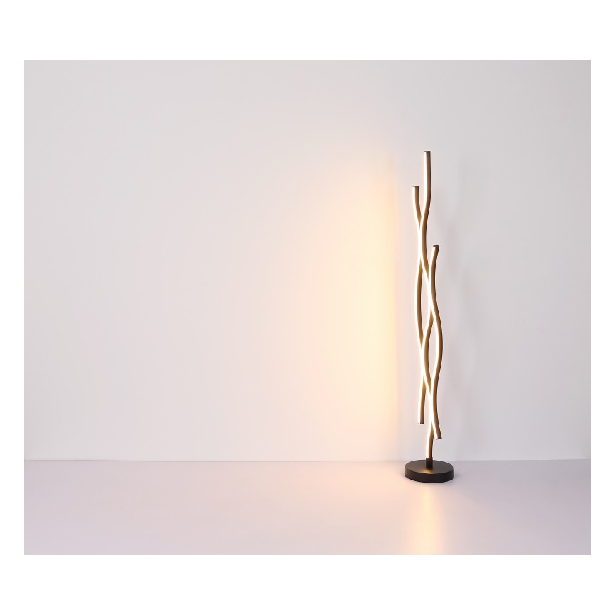 Globo - LED gulvlampe LED/28W/230V 3000K sort/guldfarvet