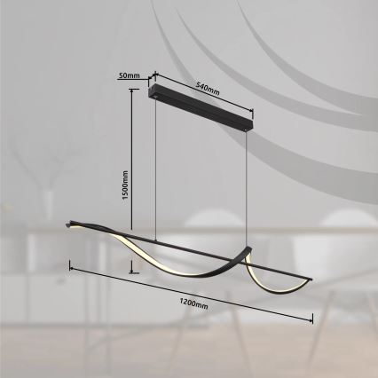 Globo - LED pendel LED/24W/230V 3000K sort