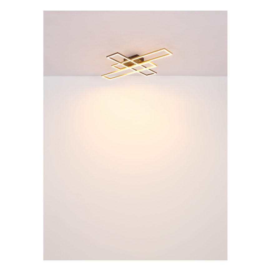 Globo - LED loftlampe LED/30W/230V 3000K 60x80 cm sort/guldfarvet