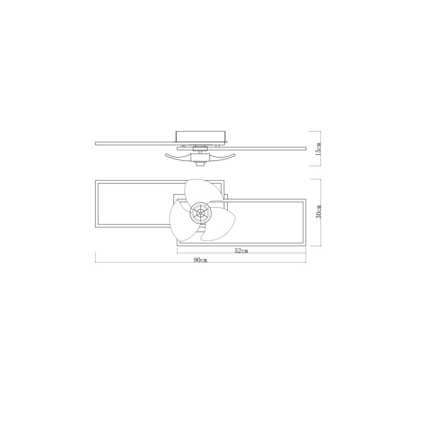 Globo - LED dæmpbar loftlampe med ventilator LED/38W/230V 3000-6500K + fjernbetjening