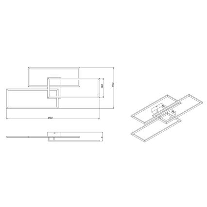 Globo - LED loftlampe dæmpbar LED/58W/230V 3000-6000K + fjernbetjening