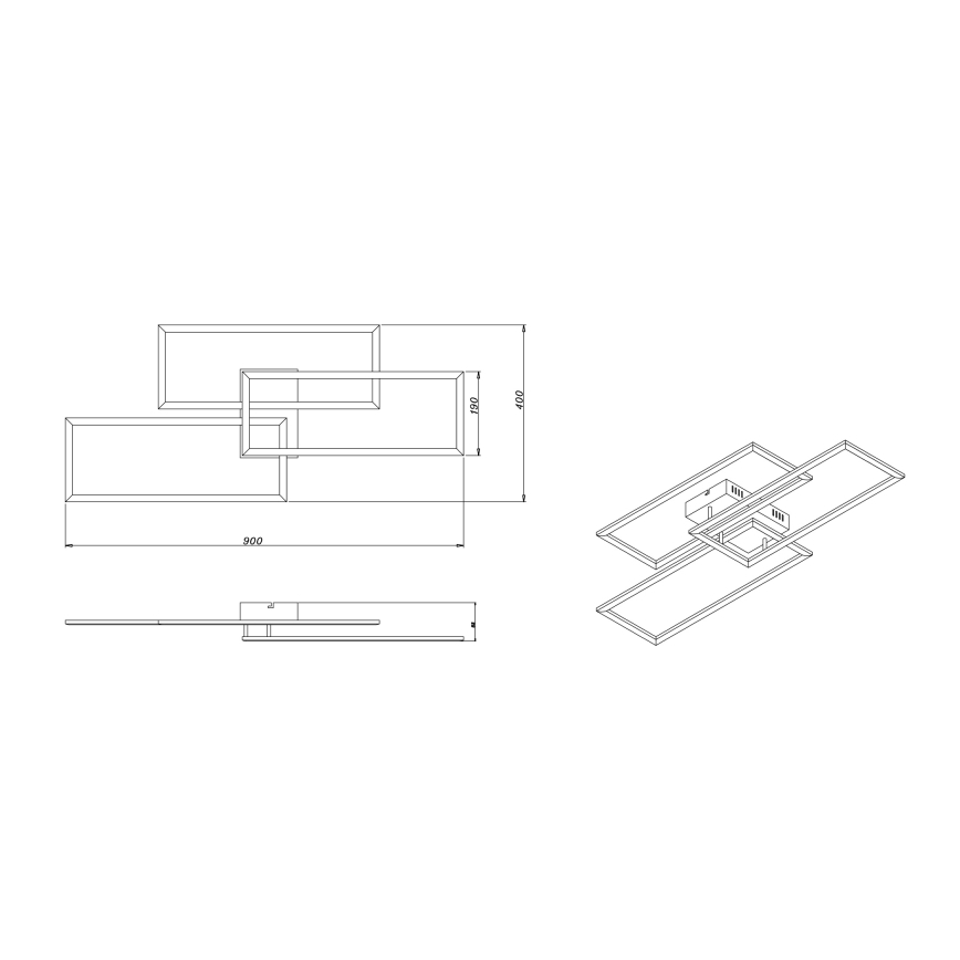 Globo - LED loftlampe dæmpbar LED/58W/230V 3000-6000K + fjernbetjening