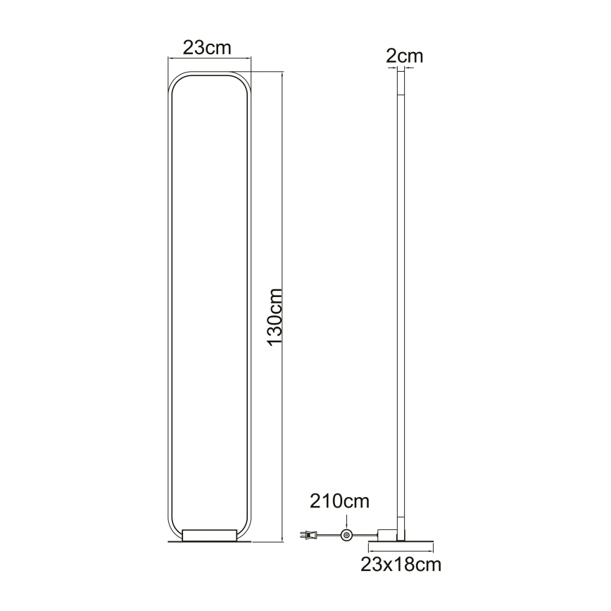 Globo - LED gulvlampe LED/24W/230V