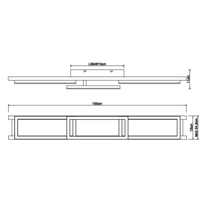 Globo - LED loftlampe dæmpbar LED/30W/230V 2700-6500K + fjernbetjening