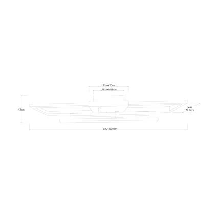 Globo - LED loftlampe LED/24W/230V 3000K 20x80 cm