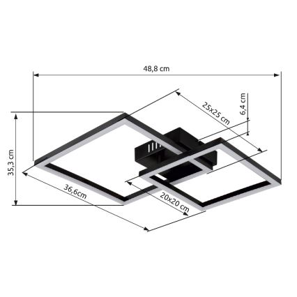 Globo - LED loftlampe LED/20W/230V 3000K