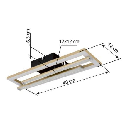 Globo - LED loftlampe LED/24W/230V 4000K guldfarvet