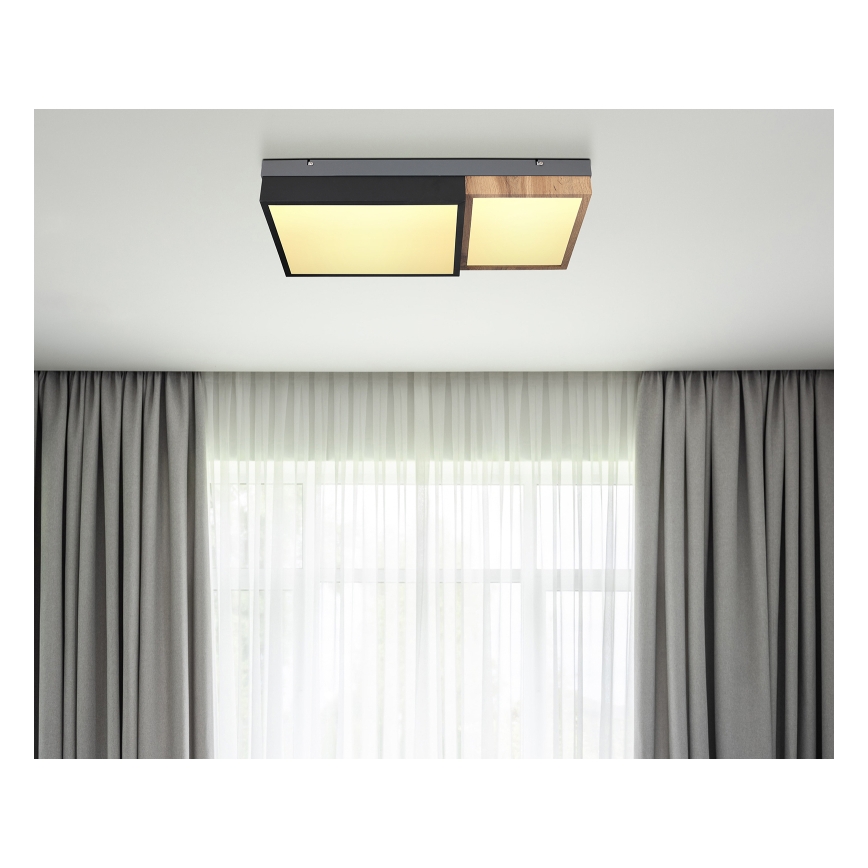 Globo 67286-30 - LED loftlampe GUNDI LED/30W/230V 35x65 cm brun/sort