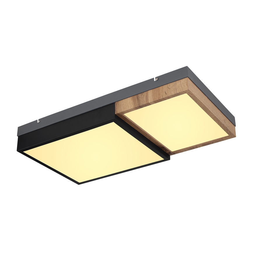 Globo 67286-30 - LED loftlampe GUNDI LED/30W/230V 35x65 cm brun/sort