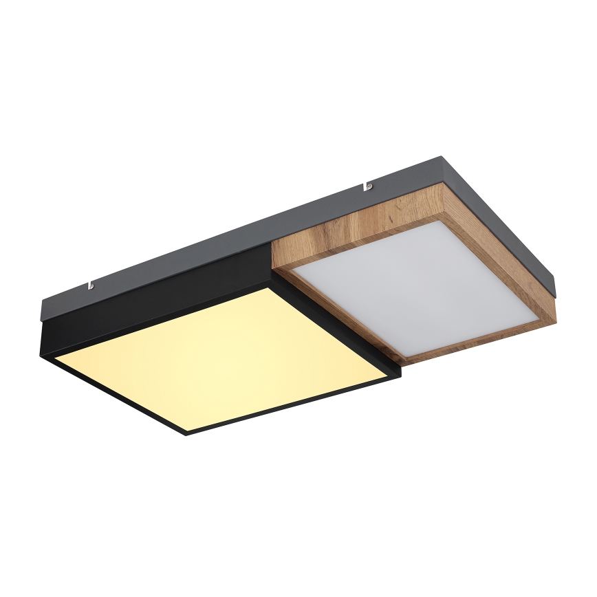 Globo 67286-30 - LED loftlampe GUNDI LED/30W/230V 35x65 cm brun/sort