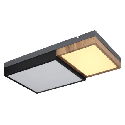 Globo 67286-30 - LED loftlampe GUNDI LED/30W/230V 35x65 cm brun/sort