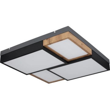 Globo 67286-50 - LED loftlampe GUNDI LED/50W/230V 60x60 cm brun/sort