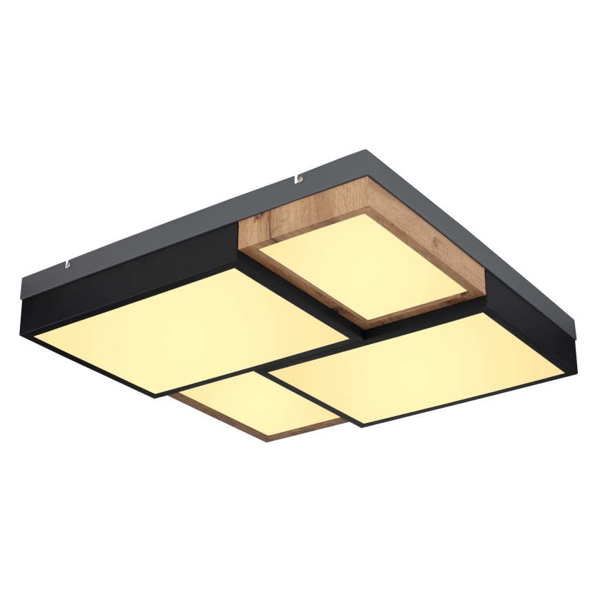 Globo 67286-50 - LED loftlampe GUNDI LED/50W/230V 60x60 cm brun/sort