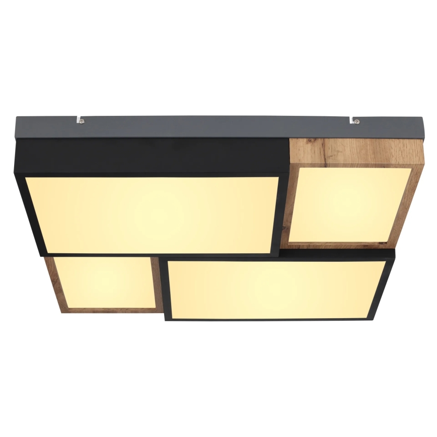 Globo 67286-50 - LED loftlampe GUNDI LED/50W/230V 60x60 cm brun/sort