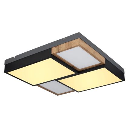 Globo 67286-50 - LED loftlampe GUNDI LED/50W/230V 60x60 cm brun/sort