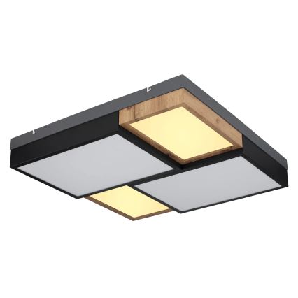 Globo 67286-50 - LED loftlampe GUNDI LED/50W/230V 60x60 cm brun/sort